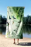 Monivärinen Rantapyyhe 90x150 cm - Ylellinen Mukavuus, Mikrofilamenttikangas, 70% Polyesteri / 30% Polyamidi - Pyyhkeet ja kylpytakit - 8684282666493 - 3