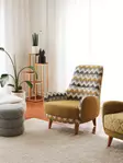 Nojatuoli, monivärinen, 75 cm leveä, kestävä, ajaton - Nojatuolit - 8684282437253 - 3