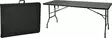 Pöytä 180x70x74 cm, musta, kokoontaitettava, metallijalat, kantokahva, automaattinen lukitus, retkeilyyn ja juhliin - Puutarhapöydät - 8721037330183 - 1