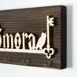 Puinen avainkaappi, monivärinen, 40 x 14 x 3 cm, kestävä, tilava, helppo asentaa - Lukot ja avainkaapit - 8683342945783 - 8