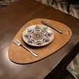 Puinen Pöytätablettisetti (4 kpl) - Käsintehty, 100% Puu, Pähkinä, 33x45 cm, Tyylikäs ja Kestävä Keittiöön - Pöytäliinat ja tabletit - 8684282344933 - 2