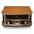 Puinen retro-levysoitin, jossa on Bluetooth® AM/FM-radio USB-koodaus CD-soitin, kasettisoitin ja sisäänrakennetut kaiuttimet. - Levysoittimet ja neulat - 8711902082903 - 12