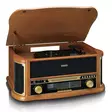 Puinen retro-levysoitin, jossa on Bluetooth® AM/FM-radio USB-koodaus CD-soitin, kasettisoitin ja sisäänrakennetut kaiuttimet. - Levysoittimet ja neulat - 8711902082903 - 26