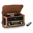 Puinen retro-levysoitin, jossa on Bluetooth® AM/FM-radio USB-koodaus CD-soitin, kasettisoitin ja sisäänrakennetut kaiuttimet. - Levysoittimet ja neulat - 8711902082903 - 27