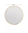Pyöreä Peili 60 cm - Luonnollinen Väri, 100% MDF, Ekologinen Flotal-E, Helppo Asennus, Tyylikäs Sisustuselementti - Peilit - 8683743823093 - 6