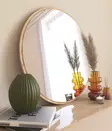 Pyöreä Peili 60 cm - Luonnollinen Väri, 100% MDF, Ekologinen Flotal-E, Helppo Asennus, Tyylikäs Sisustuselementti - Peilit - 8683743823093 - 5