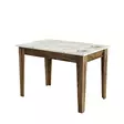 Ruokapöytä - Moderni ja Tyylikäs, Pähkinä Valkoinen, 100% Melamiinipinnoitettu, 110x75x72 cm, Säilytystilalla - Ruokapöydät - 8683743327423 - 1