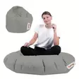 Säkkituoli ulkokäyttöön, savunharmaa, 100 cm, kestävä, ympäristöystävällinen - Säkkituolit - 8683743040483 - 4