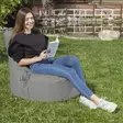 Säkkituoli ulkokäyttöön, savunharmaa, 70 cm leveä, vedenkestävä, kestävä - Säkkituolit - 8683743038763 - 5