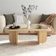 Sapphire Oak - Sohvapöytä, 100% Melamiinipinnoitettu Lastulevy, 120x41,4x60 cm, Tyylikäs ja Kestävä Huonekalu - Sohvapöydät - 8684283801343 - 3