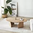 Sapphire Oak - Sohvapöytä, 100% Melamiinipinnoitettu Lastulevy, 18mm, 100x35x60cm, Tyylikäs ja Kestävä Huonekalu - Sohvapöydät - 8684283515233 - 2