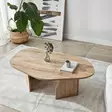Sapphire Oak - Sohvapöytä, 100% Melamiinipinnoitettu Lastulevy, 18mm, 100x35x60cm, Tyylikäs ja Kestävä Huonekalu - Sohvapöydät - 8684283515233 - 6