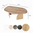 Sapphire Oak - Sohvapöytä, 100% Melamiinipinnoitettu Lastulevy, 18mm, 100x35x60cm, Tyylikäs ja Kestävä Huonekalu - Sohvapöydät - 8684283515233 - 9