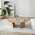 Sapphire Oak - Sohvapöytä, 100% Melamiinipinnoitettu Lastulevy, 18mm, 100x35x60cm, Tyylikäs ja Kestävä Huonekalu - Sohvapöydät - 8684283515233 - 5