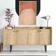 Sapphire Oak Console - Antibakteerinen, 100% Melamiinipinnoitettu, Leveys 150 cm, Korkeus 80 cm, Syvyys 40 cm - Huonekalut - 8683342978743 - 4