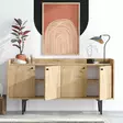 Sapphire Oak Console - Antibakteerinen, 100% Melamiinipinnoitettu, Leveys 150 cm, Korkeus 80 cm, Syvyys 40 cm - Huonekalut - 8683342978743 - 3