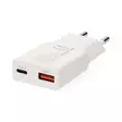 Seinälaturi | 30 W | GaN | PD3.0 | 1.5 / 2.0 / 2.5 / 3.0 A | Lähtöliitäntöjen määrä: 2 | USB-A / USB-C | Automaattinen Jännitteen Valinta | Valkoinen - Verkkolaturit - 5412810470303 - 40