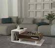 Skandinaavinen Valkoinen Pähkinä sohvapöytä - 90x50x35 cm - Monikäyttöinen Säilytystilalla - 18 mm Melamiinipinnoite - Sohvat - 8681181613603 - 3