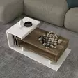 Skandinaavinen Valkoinen Pähkinä sohvapöytä - 90x50x35 cm - Monikäyttöinen Säilytystilalla - 18 mm Melamiinipinnoite - Sohvat - 8681181613603 - 7