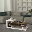 Skandinaavinen Valkoinen Pähkinä sohvapöytä - 90x50x35 cm - Monikäyttöinen Säilytystilalla - 18 mm Melamiinipinnoite - Sohvat - 8681181613603 - 6
