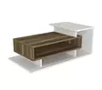 Skandinaavinen Valkoinen Pähkinä sohvapöytä - 90x50x35 cm - Monikäyttöinen Säilytystilalla - 18 mm Melamiinipinnoite - Sohvat - 8681181613603 - 8