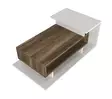 Skandinaavinen Valkoinen Pähkinä sohvapöytä - 90x50x35 cm - Monikäyttöinen Säilytystilalla - 18 mm Melamiinipinnoite - Sohvat - 8681181613603 - 12