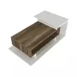 Skandinaavinen Valkoinen Pähkinä sohvapöytä - 90x50x35 cm - Monikäyttöinen Säilytystilalla - 18 mm Melamiinipinnoite - Sohvat - 8681181613603 - 11