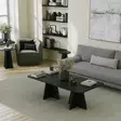 Sohvapöytä Musta 120x40x60 cm - 100% Melamiinipinnoitettu Lastulevy, PVC-hihnat, Yksi Paketti, Tyylikäs ja Kestävä - Sohvapöydät - 8684282515333 - 2