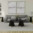 Sohvapöytä Musta 120x40x60 cm - 100% Melamiinipinnoitettu Lastulevy, PVC-hihnat, Yksi Paketti, Tyylikäs ja Kestävä - Sohvapöydät - 8684282515333 - 1