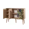 Sonoma Oak Konsoli - 100% Melamiinipinnoitettu, Hornbeam Jalat, Metalli- ja Köysikahvat, UV-suojattu, 120x90x36 cm - Lipastot ja senkit - 8681875341133 - 7