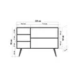 Sonoma Oak Konsoli - 100% Melamiinipinnoitettu, Hornbeam Jalat, Metalli- ja Köysikahvat, UV-suojattu, 120x90x36 cm - Lipastot ja senkit - 8681875341133 - 8