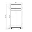 Sonomo-vaatekaappi: 100% melamiinipinnoitettu lastulevy, 18 mm, sarviapilajalat, massiivipuiset kahvat, UV-suojaus, 90x192x52 cm - Vaatekaapit - 8684282305903 - 5
