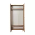 Sonomo-vaatekaappi: 100% melamiinipinnoitettu lastulevy, 18 mm, sarviapilajalat, massiivipuiset kahvat, UV-suojaus, 90x192x52 cm - Vaatekaapit - 8684282305903 - 4