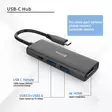 Swissten USB-C Hub 4-in-1 100W  - USB-sovittimet ja telakointi - 8595217487383 - 1