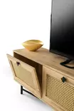 TV-taso, 180x60x40 cm, Tammi-Musta, 100% Melamiinipinnoitettu, 2 Vetolaatikkoa, Useita Hyllyjä, Seinään Kiinnitettävä - TV-tasot - 8682870168633 - 5