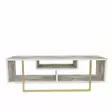TV-taso, Huonekalut, Valkoinen Kulta, 100% Melamiinipinnoitettu Lastulevy, 18mm, 120x35,2x40,2cm, 1 Paketti - TV-tasot - 8683743121823 - 1