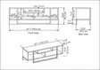 TV-taso, Huonekalut, Valkoinen Kulta, 100% Melamiinipinnoitettu Lastulevy, 18mm, 120x35,2x40,2cm, 1 Paketti - TV-tasot - 8683743121823 - 7