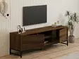 TV-taso, Pähkinä, 100% Melamiinipinnoitettu Lastulevy, 160x50x40 cm, Useita Hyllyjä, Kiinnitettävä Seinään, Lisäsäilytystila - TV-tasot - 8683743451463 - 4