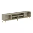 TV-taso Sandstone, 180x45x35 cm, 100% melamiinipinnoitettu lastulevy, 18 mm, 3 pakettia, kestävä ja tyylikäs - TV-tasot - 8684282991243 - 8