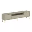 TV-taso Sandstone, 180x45x35 cm, 100% melamiinipinnoitettu lastulevy, 18 mm, 3 pakettia, kestävä ja tyylikäs - TV-tasot - 8684282991243 - 1
