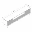 TV-taso Sandstone, 180x45x35 cm, 100% melamiinipinnoitettu lastulevy, 18 mm, 3 pakettia, kestävä ja tyylikäs - TV-tasot - 8684282991243 - 9