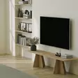 TV-taso Sapphire Oak - 180x40x42 cm - 100% Melamiinipinnoitettu Lastulevy - Tyylikäs ja Kestävä Huonekalu - TV-tasot - 8684282523833 - 2