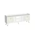 TV-taso, Valkoinen Kulta, 100% Melamiinipinnoitettu Lastulevy, 18mm, 150x55x35cm, Rautajalat, Yksi Paketti - TV-tasot - 8683743827503 - 1