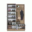 Tyylikäs ja Kestävä Eteisen Hall Stand - Skandinaavinen Muotoilu, Runsaasti Säilytystilaa, Pähkinä Valkoinen, 119,6x182,8x37,5 cm - Eteiskaapit - 8683743323593 - 11