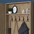 Tyylikäs ja Kestävä Eteisen Hall Stand - Skandinaavinen Muotoilu, Runsaasti Säilytystilaa, Pähkinä Valkoinen, 119,6x182,8x37,5 cm - Eteiskaapit - 8683743323593 - 7