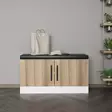 Tyylikäs ja Kestävä Hall Standi - 100% Melamiinipinnoitettu Lastulevy, Pähkinänvärinen, 90x50x35 cm, Helppo Kokoaminen - Eteiskaapit - 8683742757573 - 3