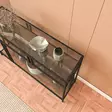 Tyylikäs musta fume-senkki: 100% karkaistu savulasi, metallirunko, 100x30x78 cm, moderni ja kestävä säilytysratkaisu - Lipastot ja senkit - 8684283206803 - 4