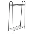 Tyylikäs musta metallinen vaateripustin - Leveys 144,5 cm, Korkeus 89 cm, Syvyys 32,5 cm - Helppo koota - Naulakot - 8684282608363 - 3