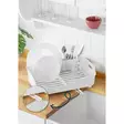 Valkoinen 100% Muovinen Astiankuivausteline 27x43x12 cm - BPA-vapaa, Astianpesukoneen Kestävä, Tyylikäs ja Tilaa Säästävä - Päivittäiskeittiötarvikkeet - 8684282978053 - 2