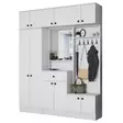 Valkoinen Hall Stand - Tyylikäs ja Toimiva Säilytysratkaisu - 179,6x226,4x37,5 cm - 100% Melamiinipinnoitettu E1 Laatu - Eteiskaapit - 8683743764563 - 8